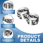 MECCANIXITY 2Pcs Double Split Shaft Collars 6mm Bore Clamping Collar Silver