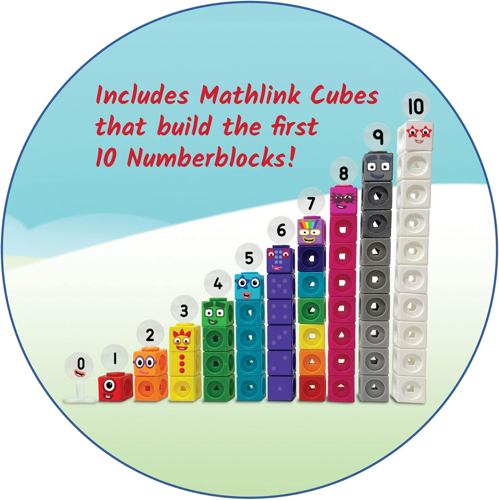 MathLink Cubes Numberblocks 1-10 Activity Set, 30 Preschool Learning Activities, Counting Blocks, Linking Cubes