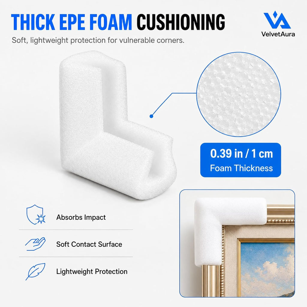 52 Pack Foam Corner Protectors for Moving, 3.94 x 3.94 in