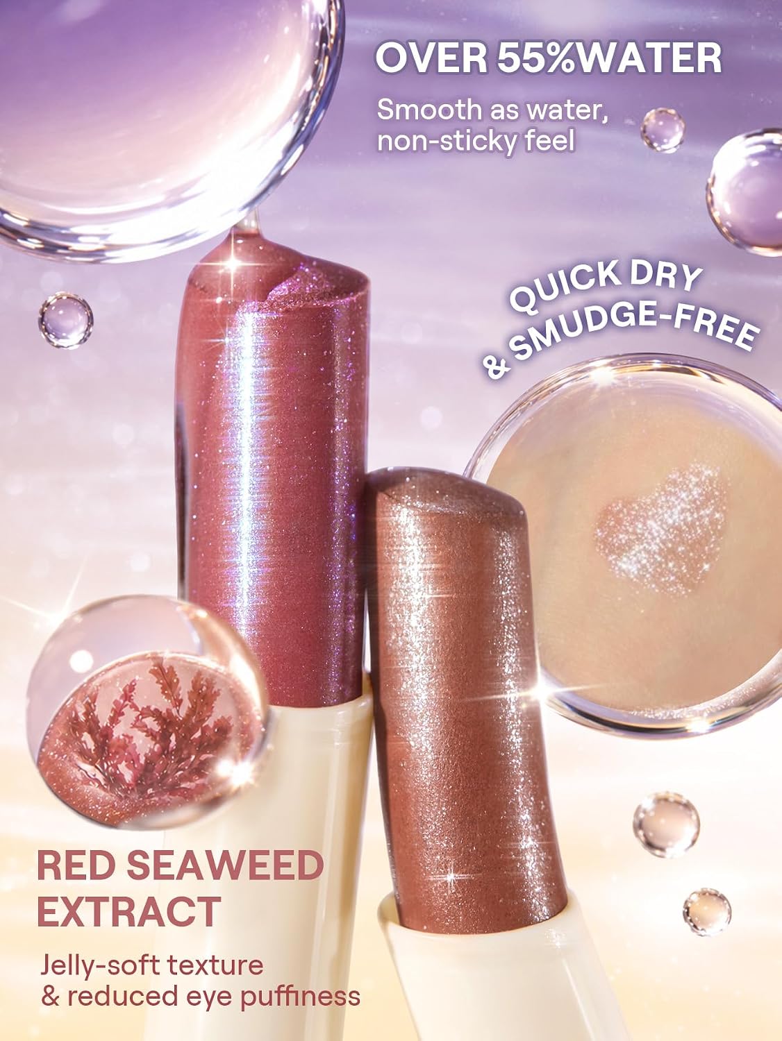 Lunar Jelly Frosty Eyeshadow Stick Shimmer Soft Cream Long-lasting Light-catching Glow Eye Makeup-05 Caramel Candy
