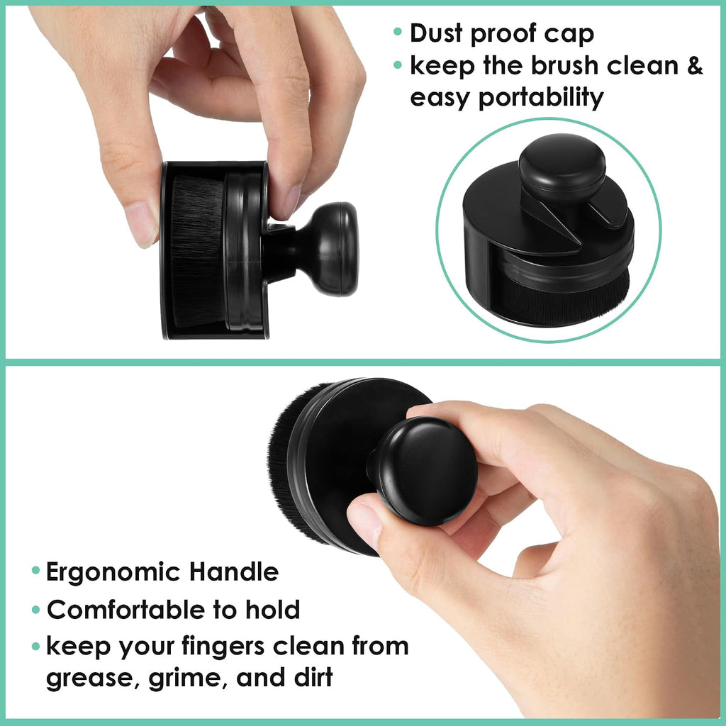 2 Pack Car Tire Shine Applicator Brush with Seal Cover Included | Automotive Tire Dressing Applicator, Detailing and