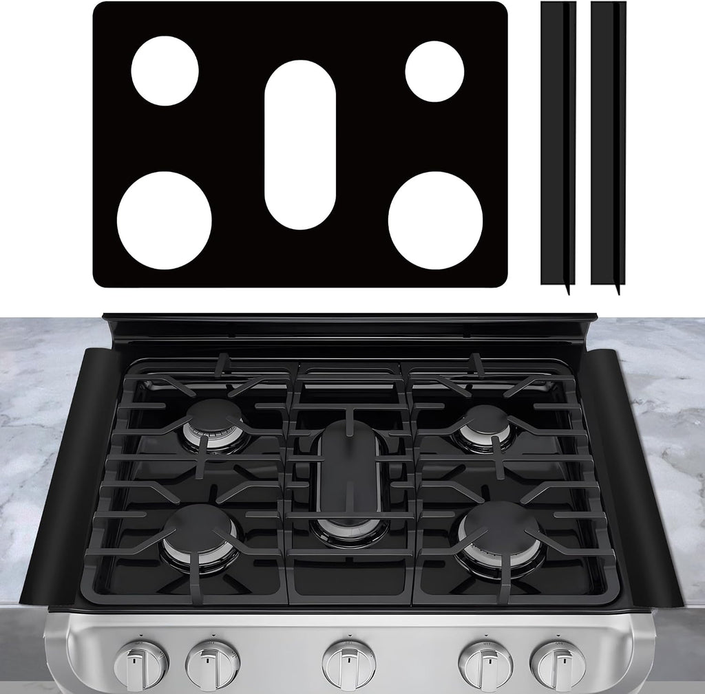 Reusable Stove Burner Top Cover for LG Gas Range, Model LGLDG4315 LRG4115 LRG4113 LDG4313, Non-Stick Washable Stove Top Cover Mat Protector, Gap Filler for Range Side Guard