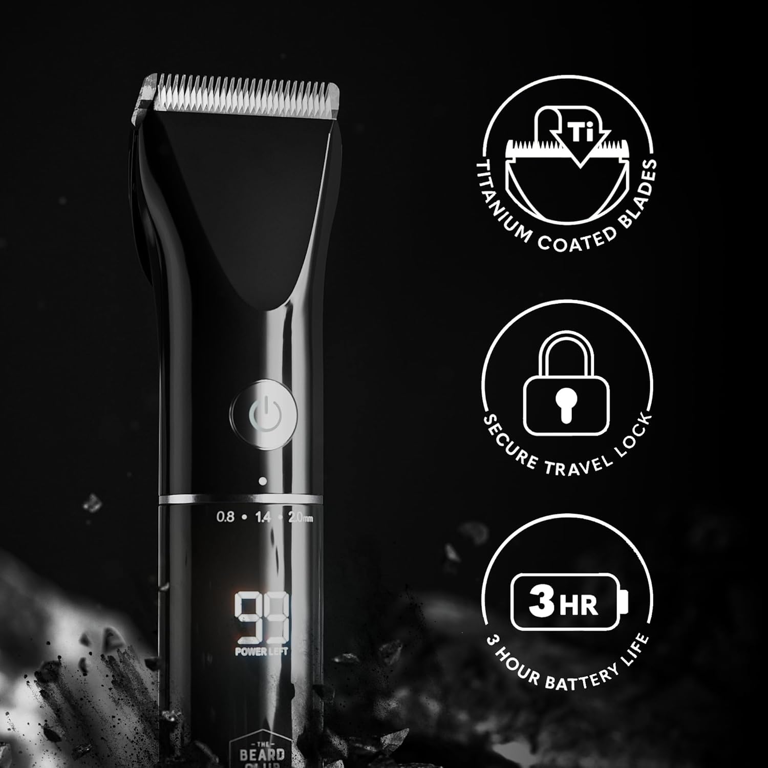 Beard Club Mens Grooming Kit & Beard Trimmer for Men - Professional Cordless Electric Hair & Moustache Trimmer