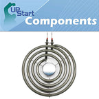 Replacement for Whirlpool RF302BXDW0 6 inch 4 Turns Surface Burner Element