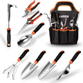 9 Piece Garden Tool Set | Heavy Duty Stainless Steel, Ergonomic Non-Slip Rubber Handles, Pruning Shears, Trowel, 600D