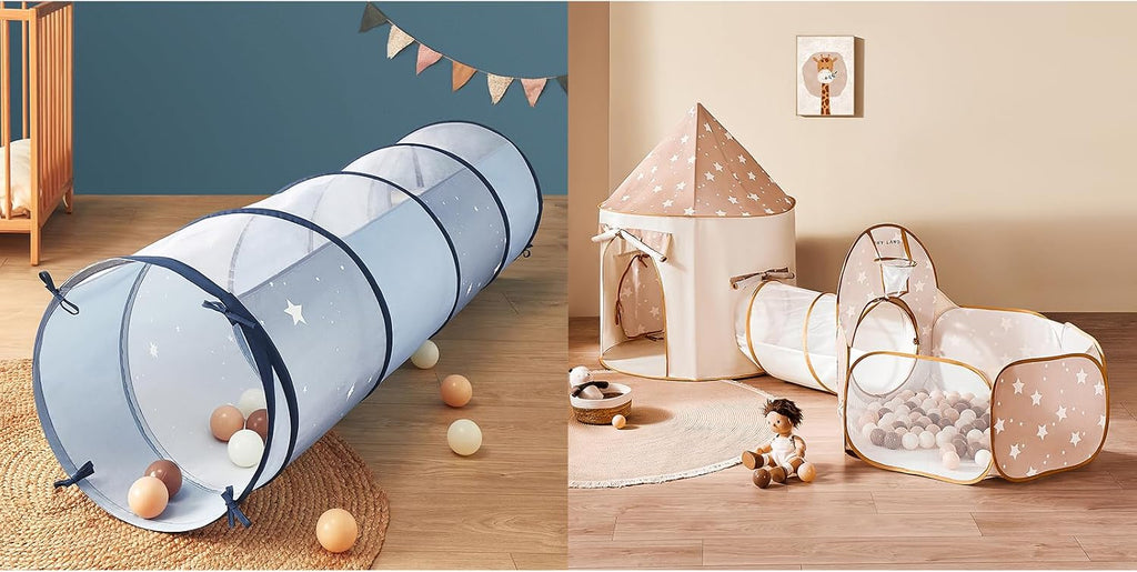 Kids Play Tent with Tunnel, Pop Up Play Tent with Ball Pits for Toddlers, Baby Tent with Carry Bag, Toddler Tents Indoor