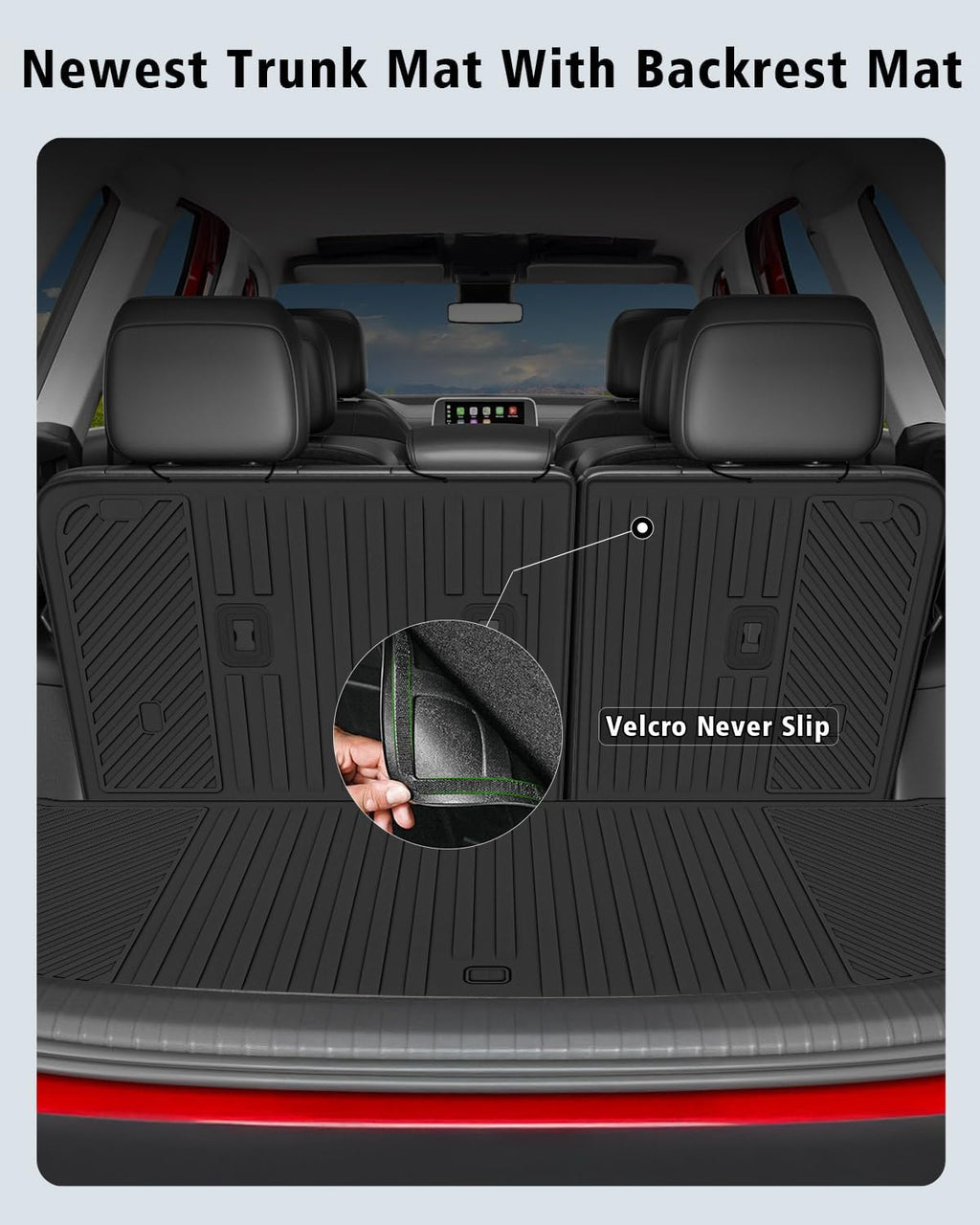 Floor Mats Custom for Kia Telluride 2027 Gas Only (Not for Hybrid) 7&8 Seater Trunk Mat with Backrest Mat All Weather