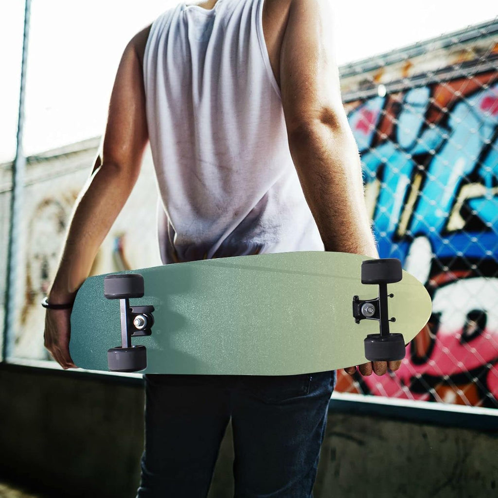 Green Gradient Skateboard Grip Tape Non Slip 44.1"x10.1" Longboard Grip Tapes Scooter Griptape Sheet Sticker Bubble