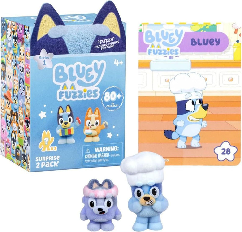 Fuzzies Surprise 2 Pack. with 2 Specially Flocked Collectible Mini-Figures, Trading Card, and Collector's Guide. 80