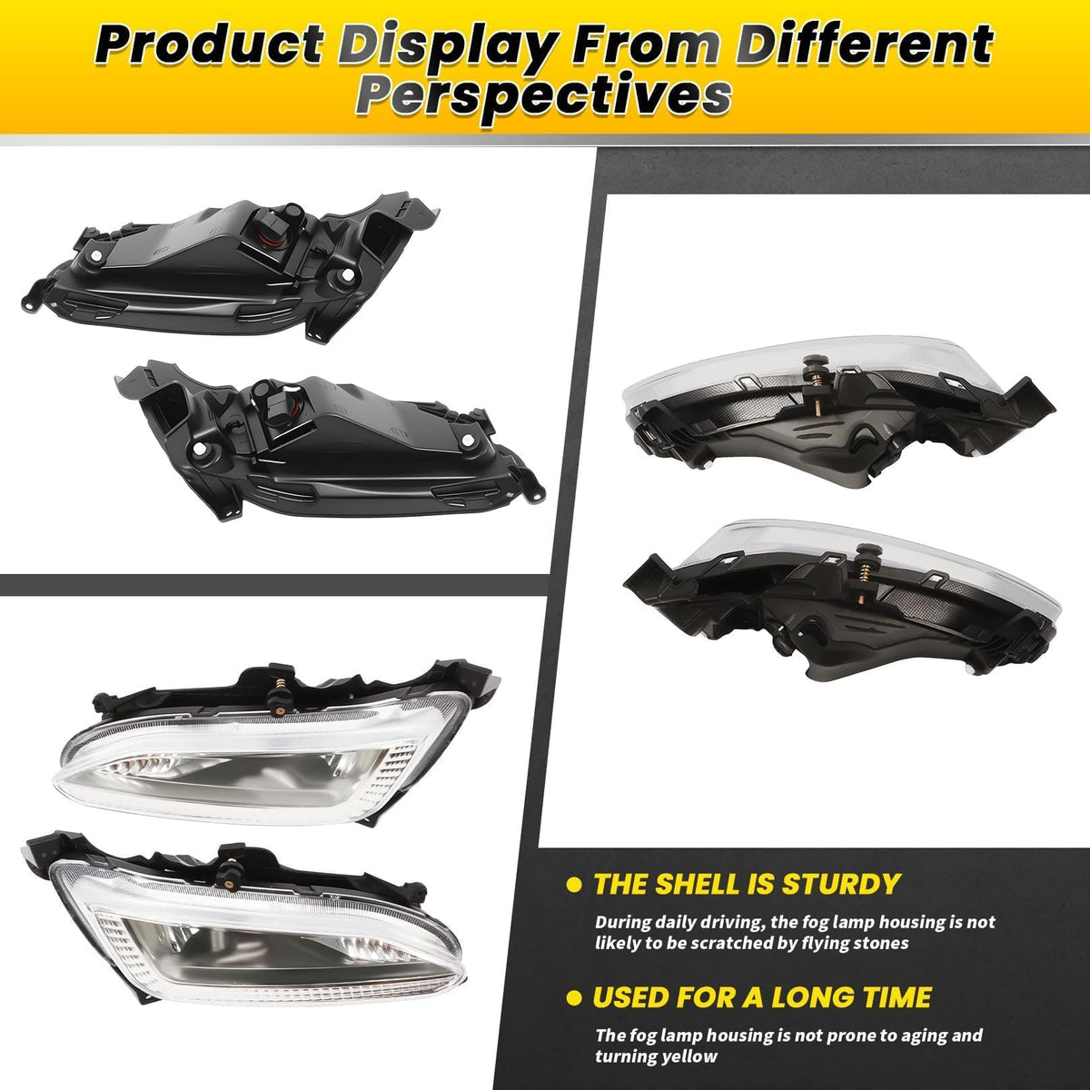 Fog Light Assembly Compatible with Santa Fe Sport 2013 2014 2015