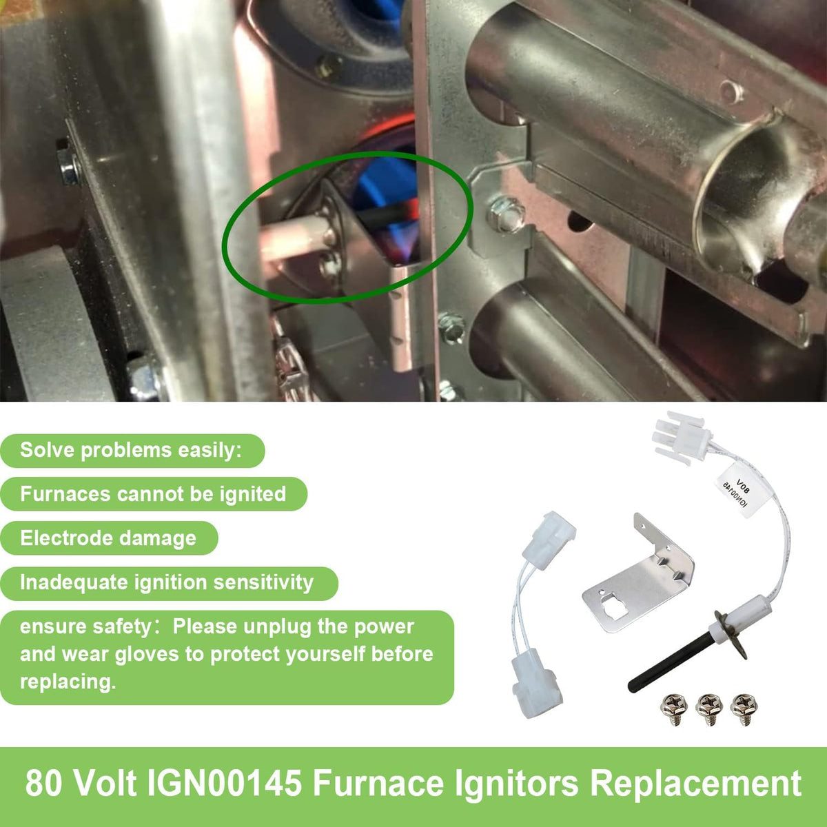 IGN00145 80 Volt Furnace Ignitors Replacement Furnace Igniters