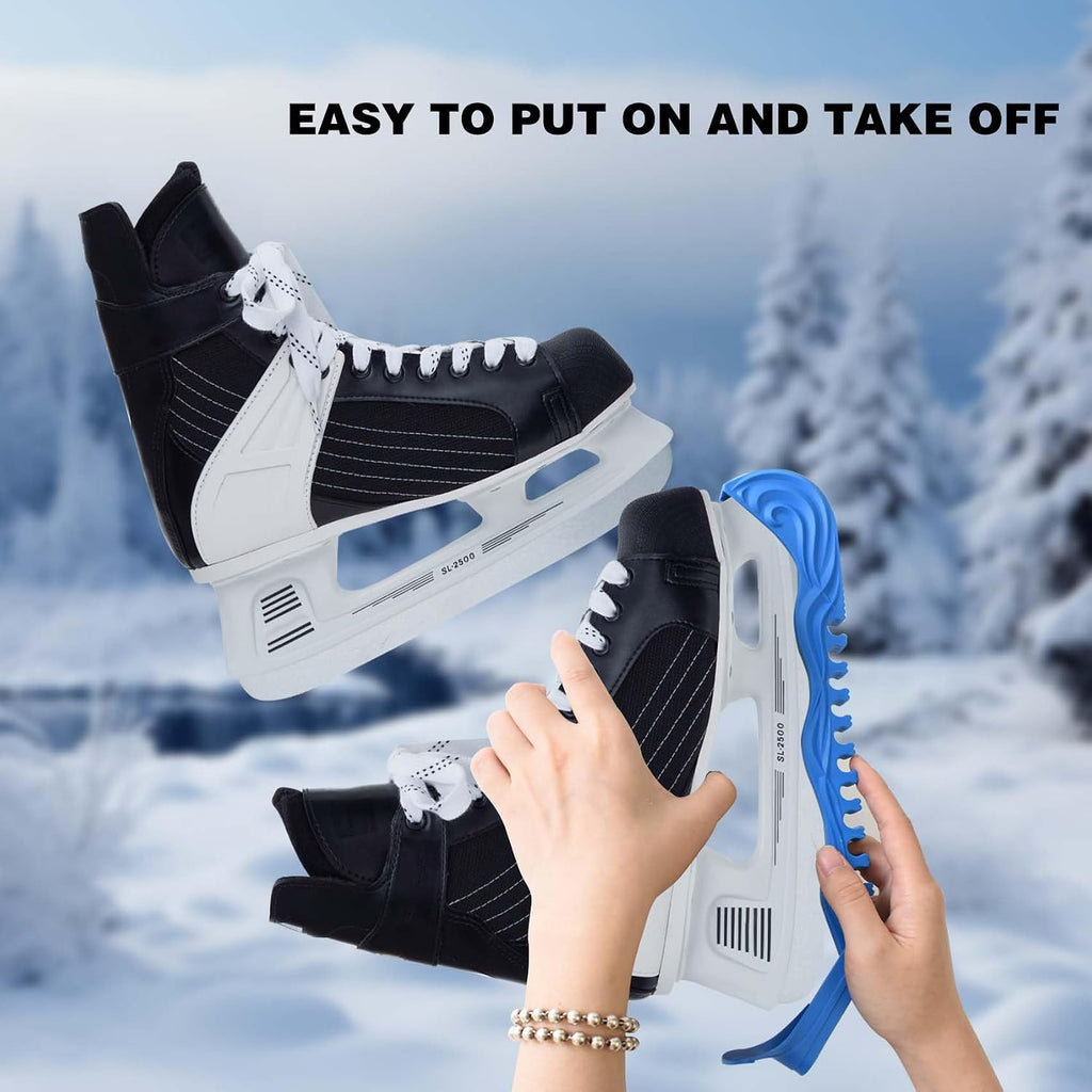 Ice Skate Guards Ice Skate Blade Covers Skate Blade Protector | 1 Pair of Adjustable Skate Guards for Hockey or