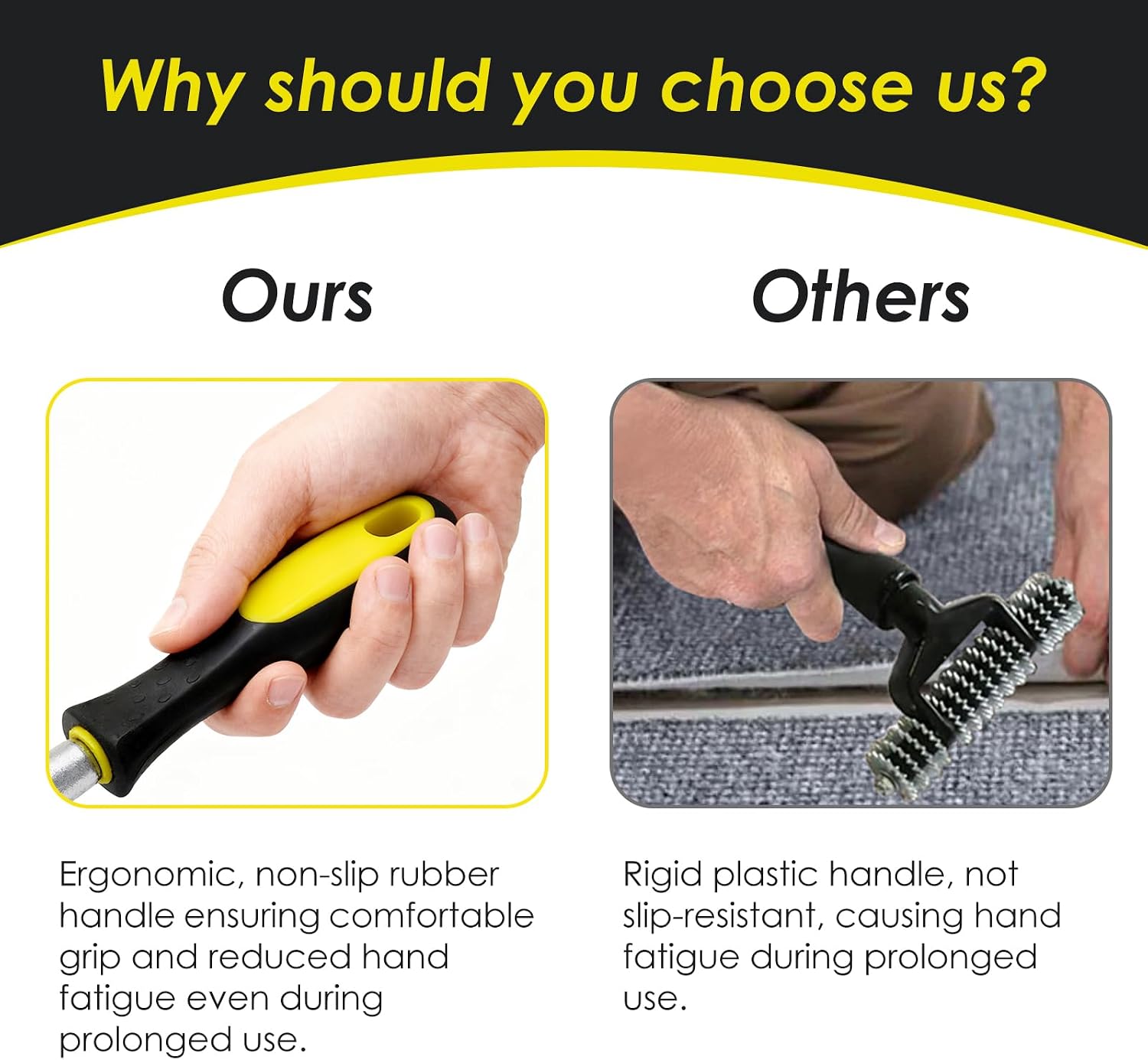 Carpet Seam Roller Tool - Ergonomic Non-Slip Handle for Easy Use, Hot Melt Tape Roller for Loop Pile Carpets