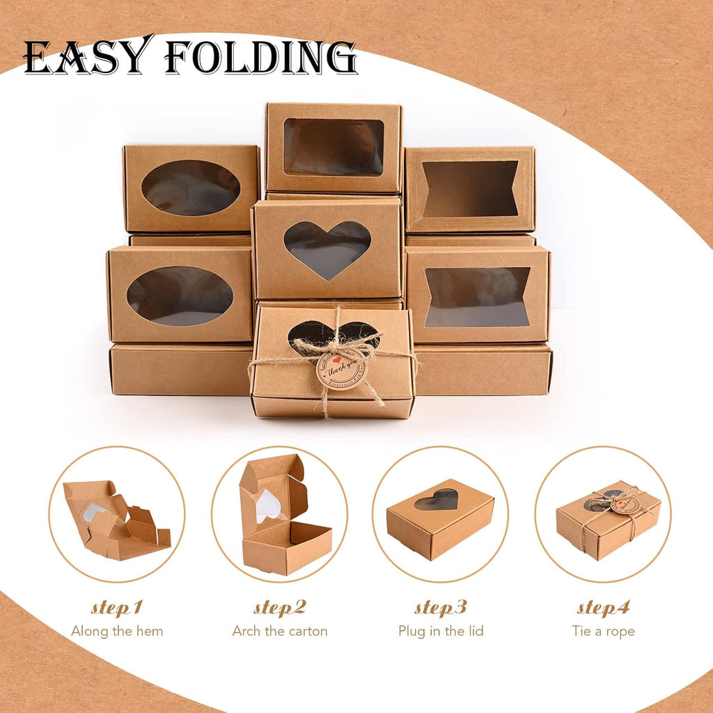 Soap Boxes for Homemade Soap, Soap Packaging Gift Box with Window