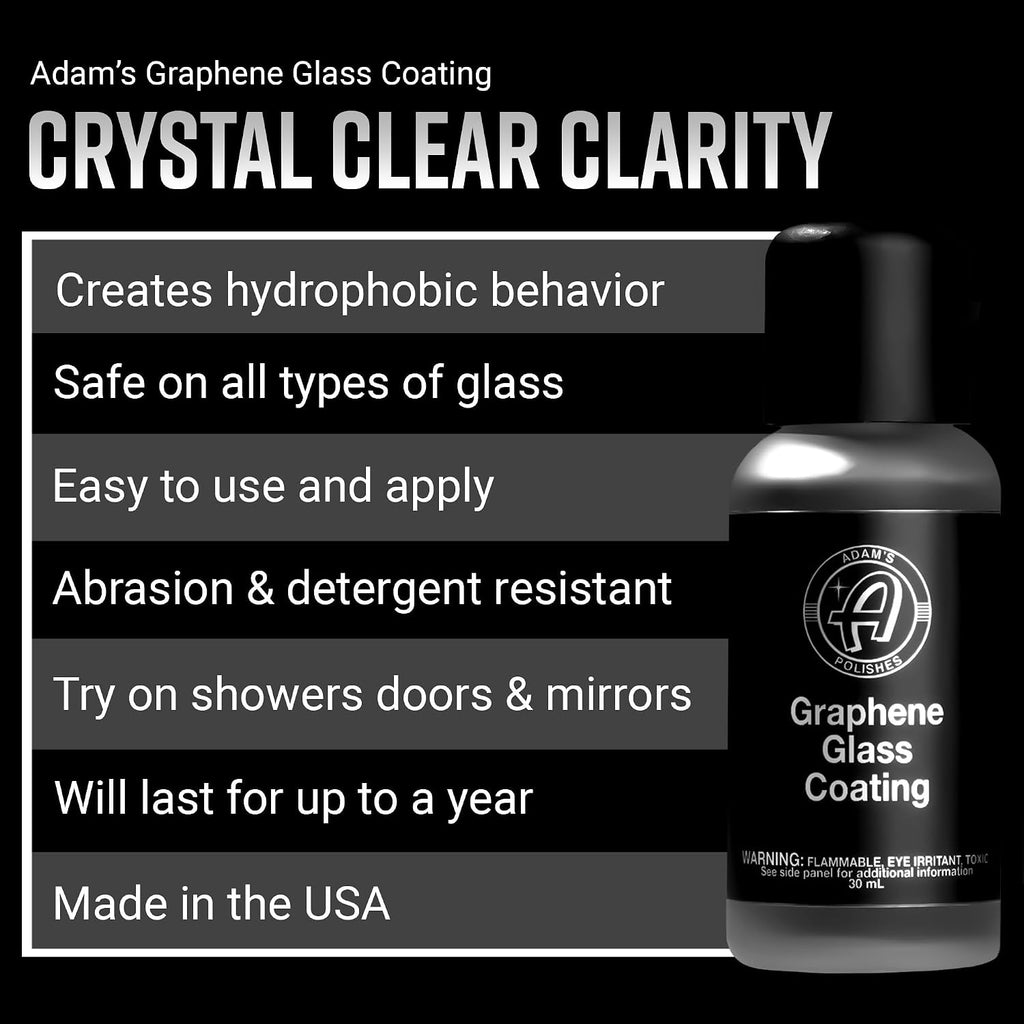 Graphene Glass Coating (30ml) - Advanced Rain Windshield Water Repellent for Cars, Shower Doors Mirrors and Other