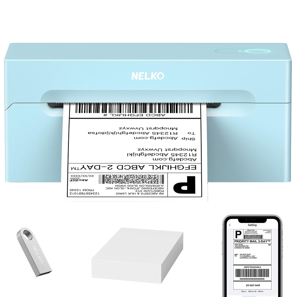 Bluetooth Thermal Shipping Label Printer, 4x6 Thermal Label Printer