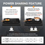 Double Induction Cooktop, 1800W 2 Burner, ETL Certified