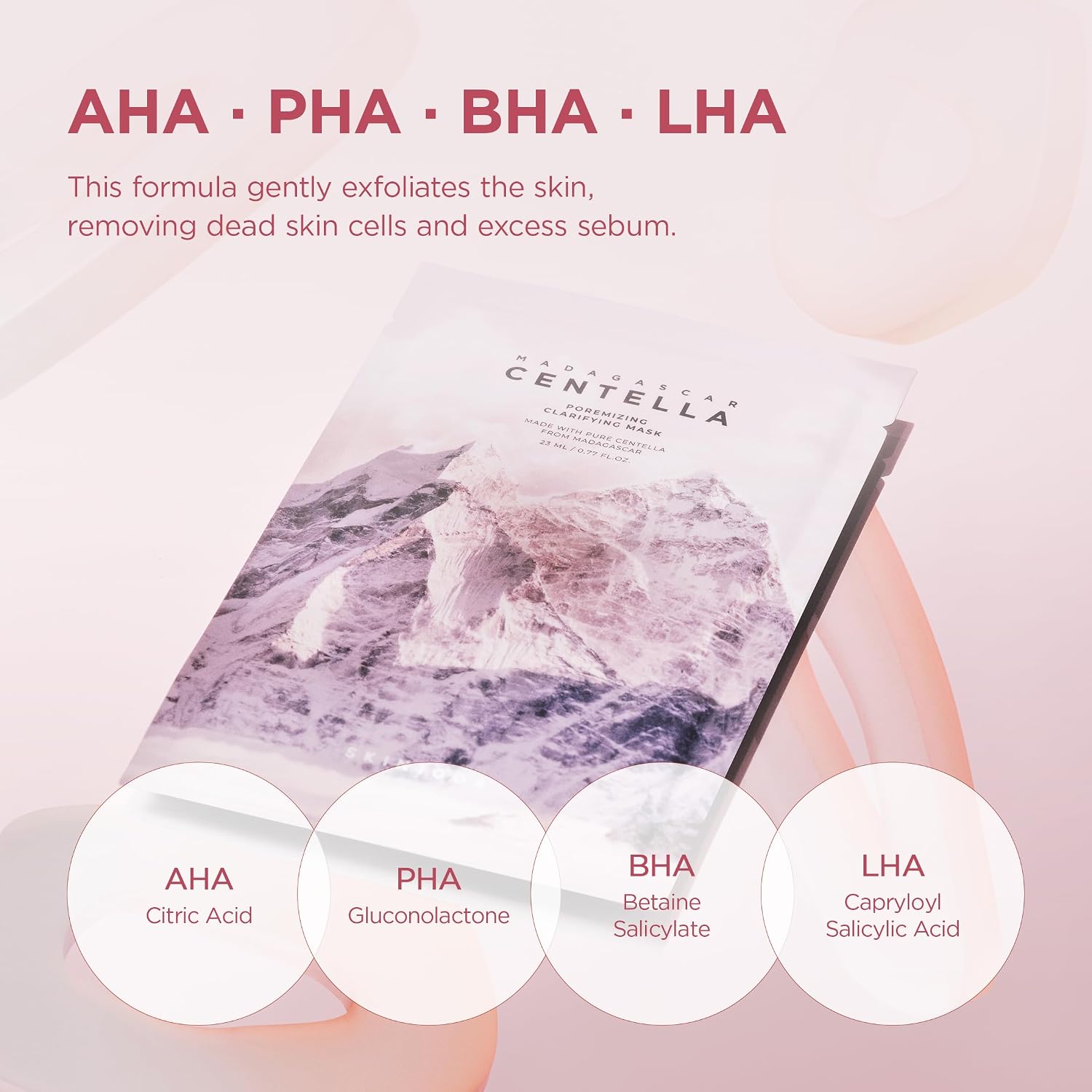 Poremizing Clarifying Mask, Face Mask Skincare for Pore Elasticity, Pore Minimizer for face, Gentle Exfoliating Sheet