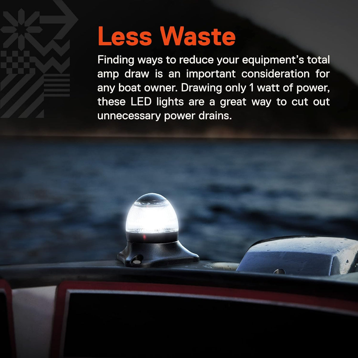 TRUE MODS White Anchor All-Round LED Marine Boat Navigation Light
