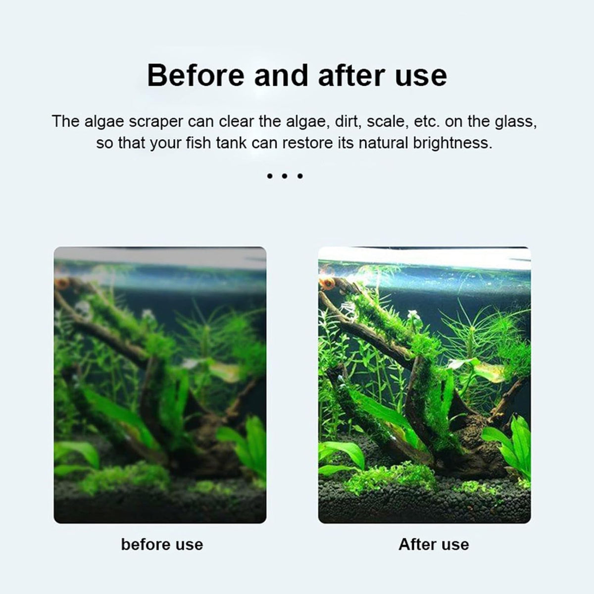Algae Scraper for Glass Aquarium,Aquarium Razor Scraper with 10 Replaceable Blades,Aquarium Cleaning Tools.