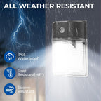CINOTON 26W LED Wall Pack Light with Dusk to Dawn Sensor 5000k Bronze 4Pack