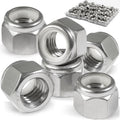 #8-32 Lock Nut, 120Pcs Stainless Steel Nylock Insert Locking Nuts