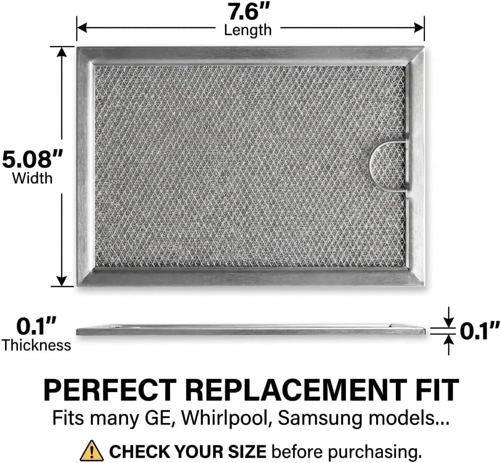 Microwave Filter Set for LG MVEL2033F,MVEM1825F, LMVH1750ST,LMVH1750SW, LMVH1750SB(charcoal and grease filter)