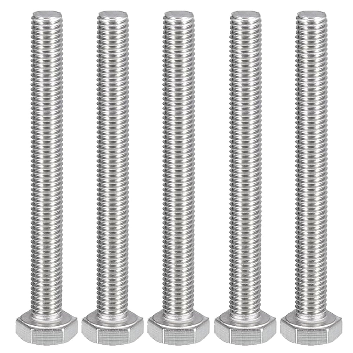 MroMax 5Pcs M10-1.5 Hex Bolts, M10 x 85mm Hex Head Screws Bolts