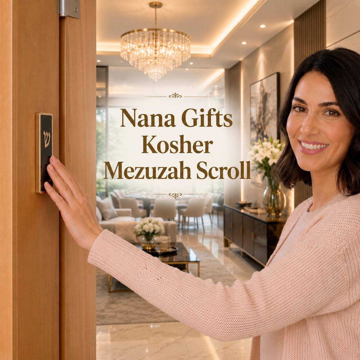 Kosher Mezuzah Scroll: Authentic Klaf Door Parchment 2.8"X2.8"