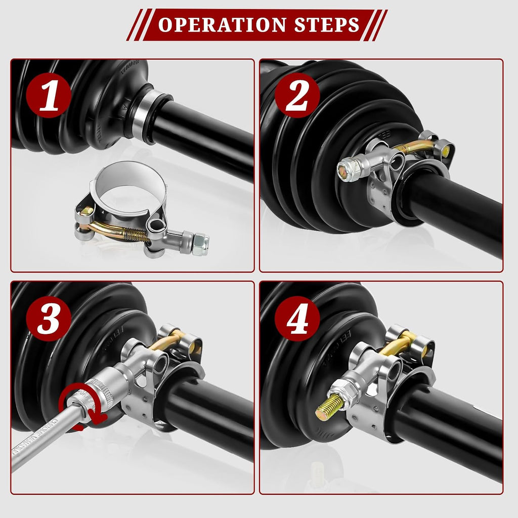 14Pcs T-Bolt Radiator Hose Clamp Set, Stainless Steel, 1" to 3" | 304 Stainless Steel, Nylon Locknut, Leak-Proof