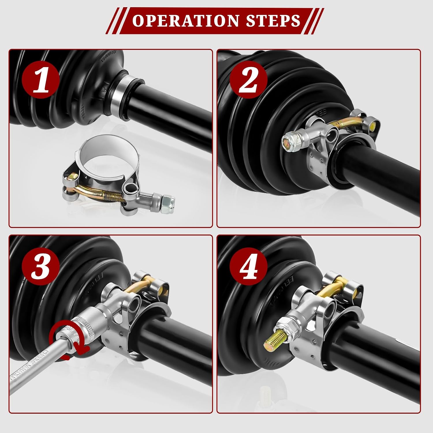 14Pcs T-Bolt Radiator Hose Clamp Set, Stainless Steel, 1" to 3" | 304 Stainless Steel, Nylon Locknut, Leak-Proof