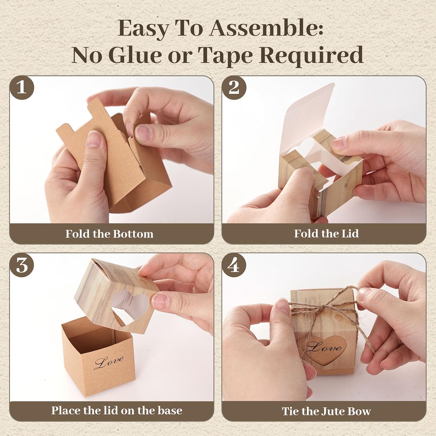 50 PCS Small Gift Boxes, 2x2x2 Inches Party Favor Boxes