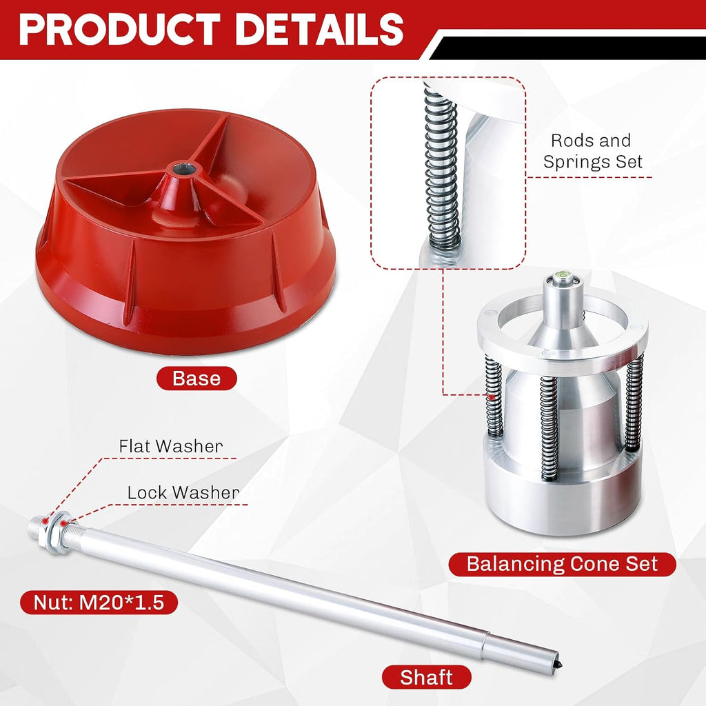 Portable Wheel Balancer with Heavy Duty Hubs