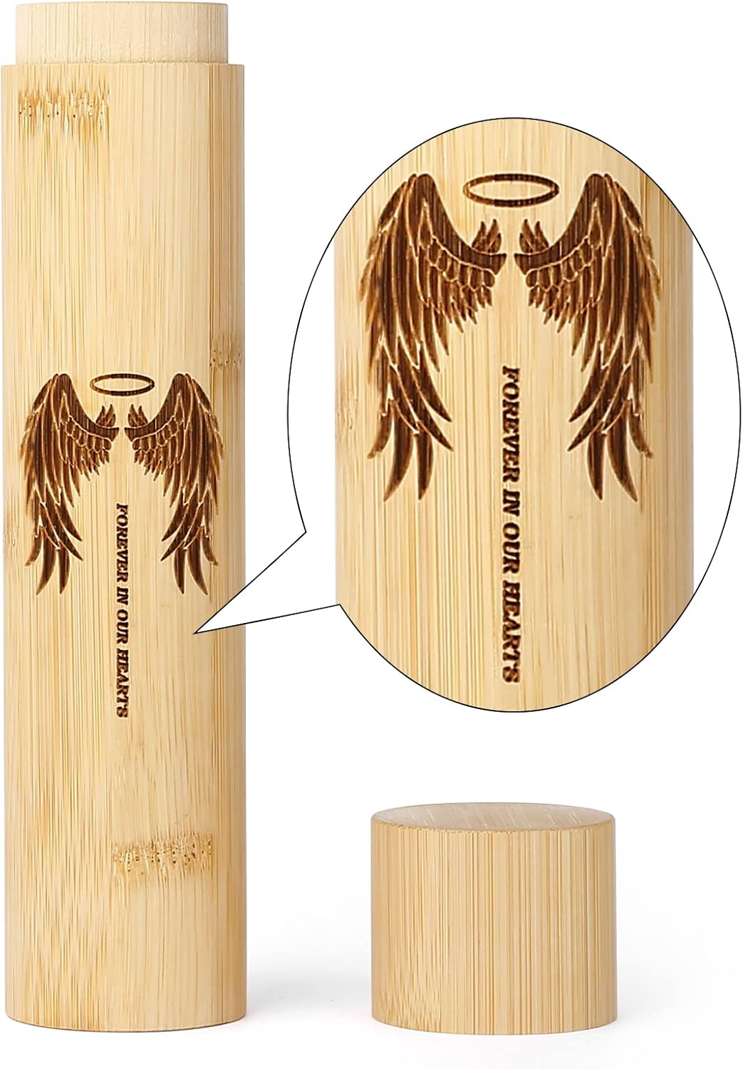 Bamboo Scattering Urn for Human Ashes,Eco Friendly Biodegradable Urn for Human Ashes,9''x2'' Small Scattering Tube