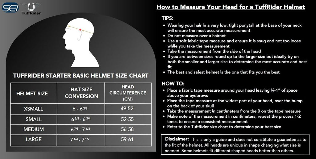Starter Basic Horse Riding Helmet | Comfortable Protective Equestrian Head Gear - SEI Certified