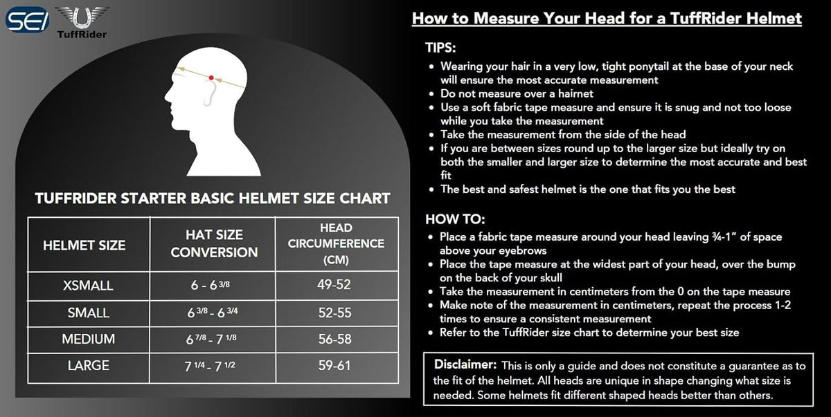 Starter Basic Horse Riding Helmet | Comfortable Protective Equestrian Head Gear - SEI Certified