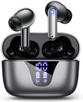 Wireless Earbuds Bluetooth Headphones, 50H Playtime Ear Buds with Mic, LED Digital Display Charging Case, IPX7