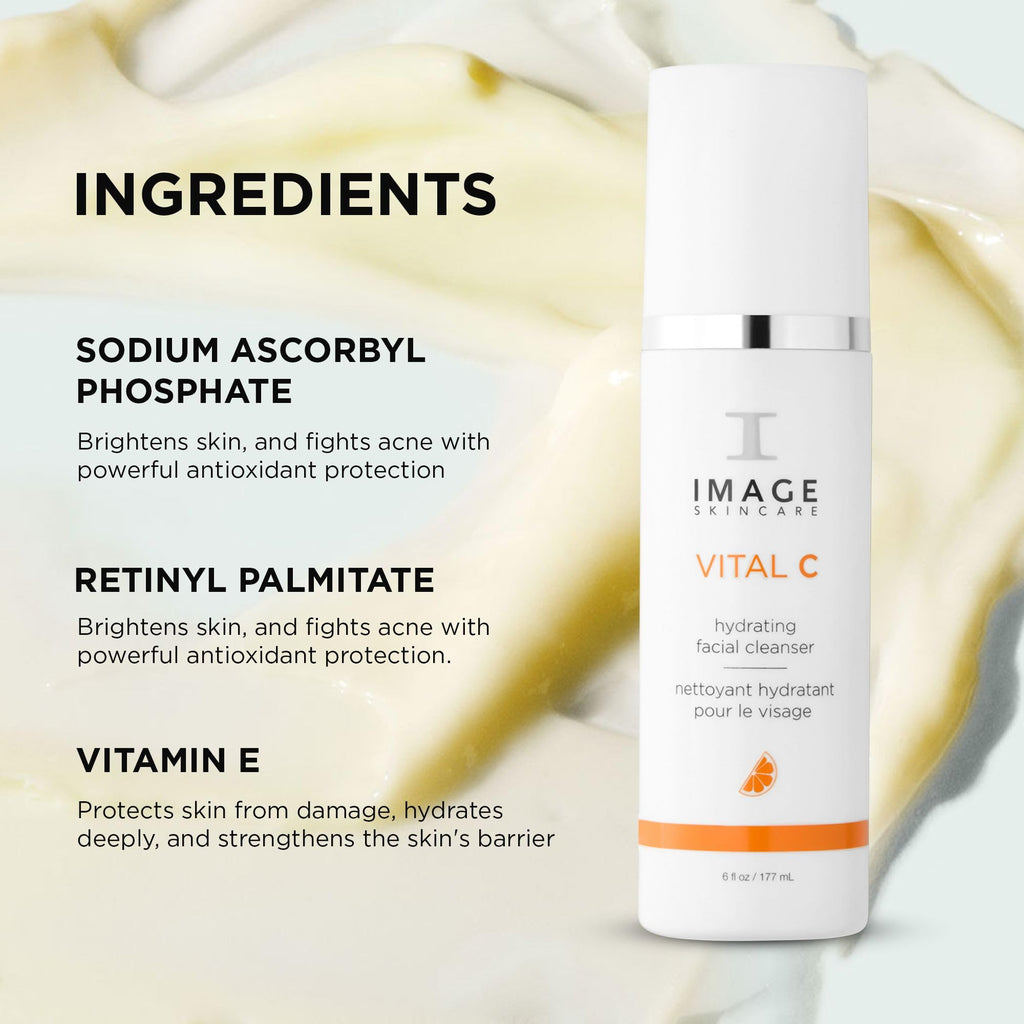 VITAL C Hydrating Facial Cleanser & Vitamin C, 6 Fl Oz
