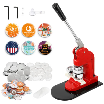 37mm / 1.46 in Hand Press Button Maker, 1000 Sets Pin Supplies