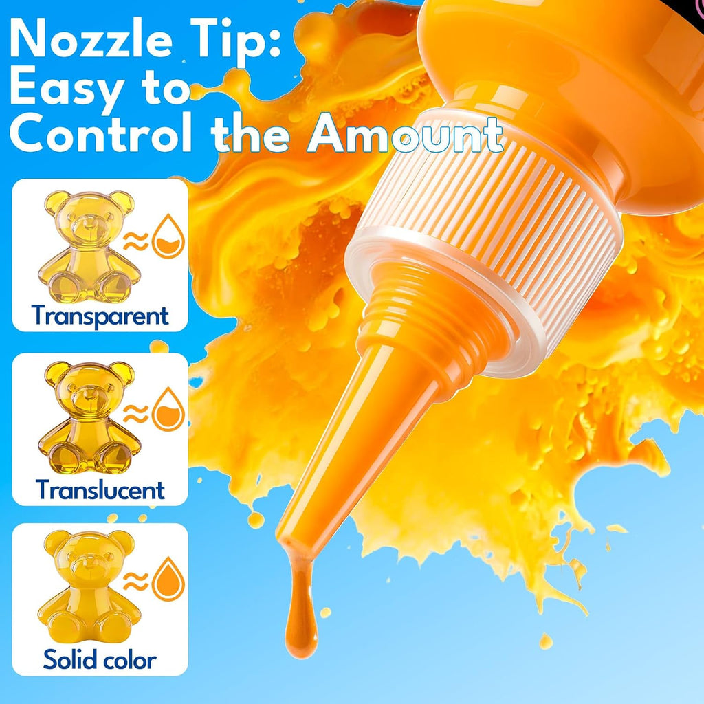 8-Color Resin Pigment Paste, 8 * 1.06oz Concentrated Color | Epoxy Resin Color Pigment for Translucent to Opaque