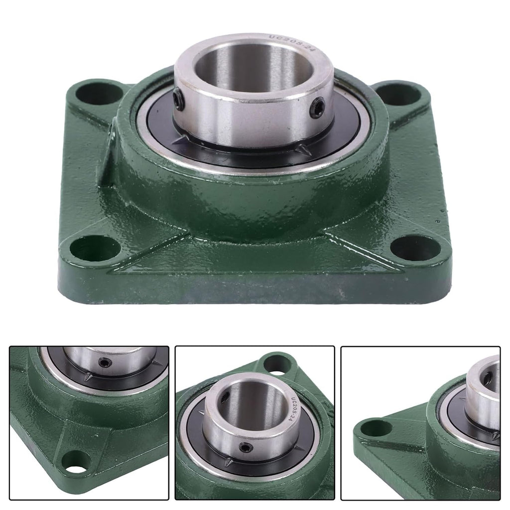 findmall UCF208-24 Pillow Block Bearing 1-1/2" 4-Bolt