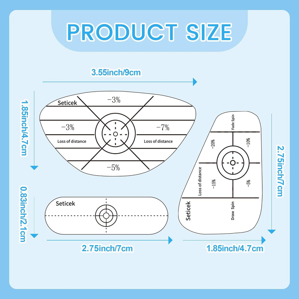Golf Impact Tape Labels ｜Self-Teaching Sweet Spot and Consistency Analysis ｜ Improve Golf Swing Accuracy and Distance