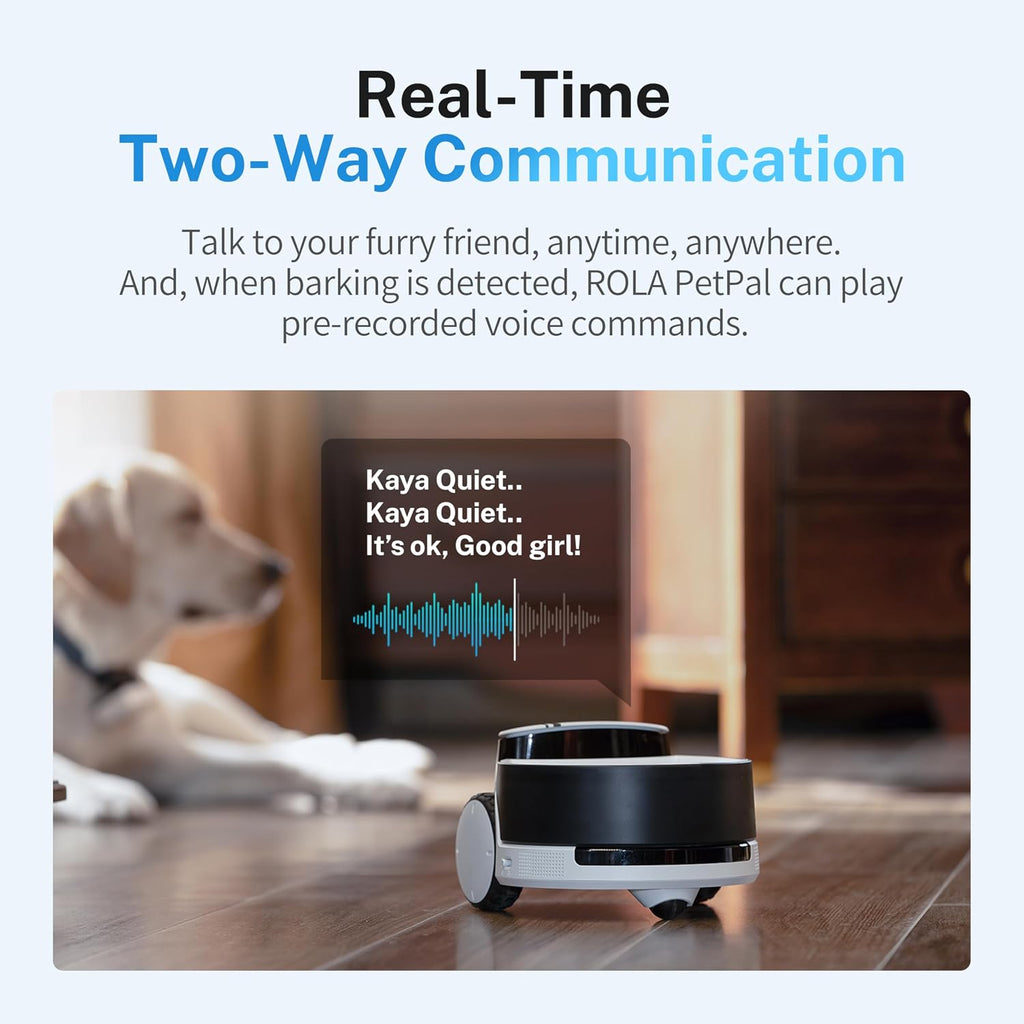 ROLA PetPal Mobile 2.5K Pet Camera Robot with Treat Dispenser