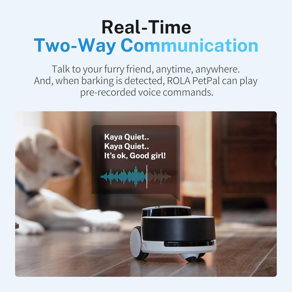 ROLA PetPal Mobile 2.5K Pet Camera Robot with Treat Dispenser