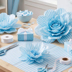 Light Blue Tissue Paper for Gift Bags 20 x 14 Inch Blue Pin Stripe