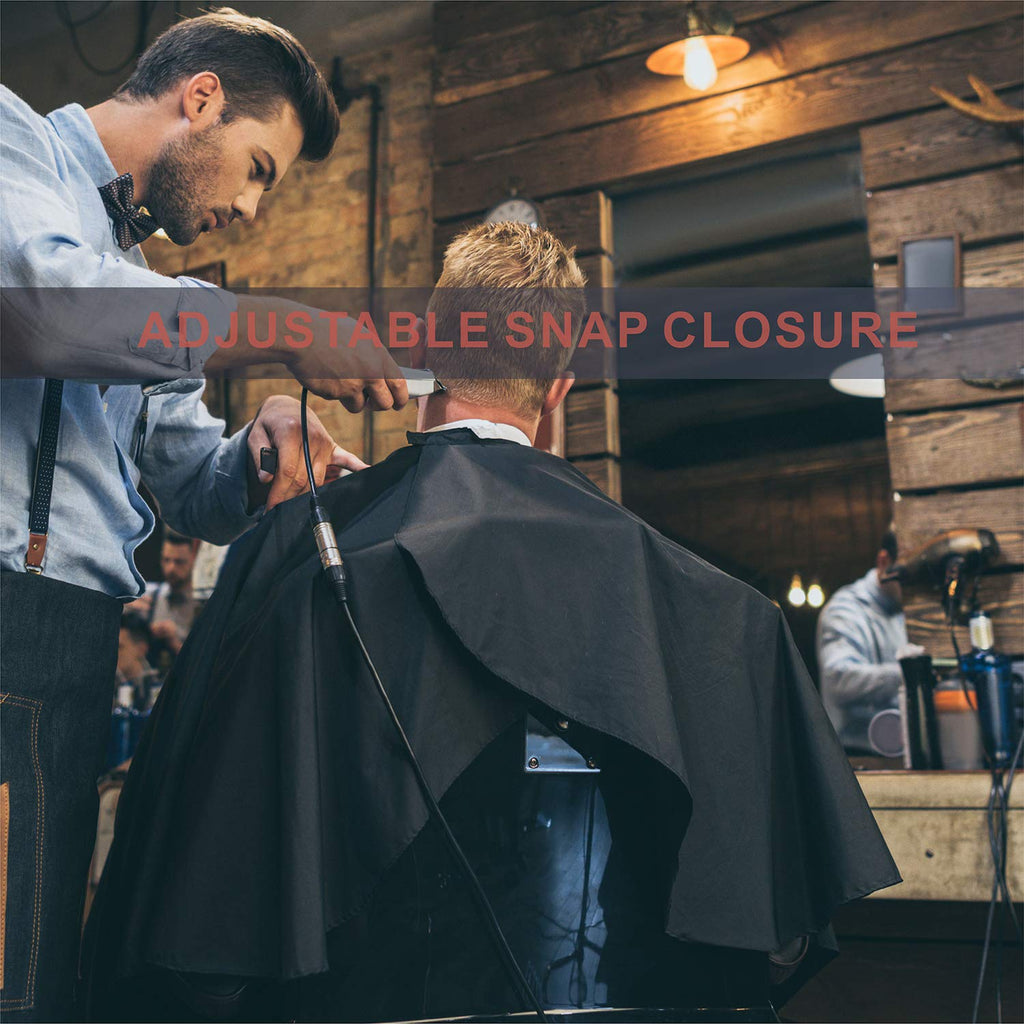 Nylon Barber Cape 64"x56" Waterproof Salon Large Hair Cutting Cape Haircut for Men with Adjustable Snap Closure Color