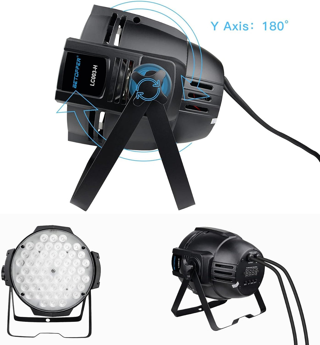 54*2W Warm/Cold White LED DMX COB Stage Spotlights for Concert(4) | 120W,Ra>90,Warm/Cold White,High