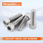 3/8-16 x 1-1/2" Socket Head Cap Screws Bolts, Stainless Steel 18-8 (304), Bright Finish, Fully Threaded, Allen Socket Drive, 10 PCS