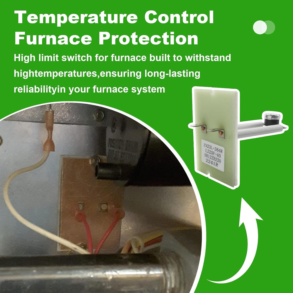 Furnace Limit Switch HH12ZB220 3" for Carrier L170-40, Fan Auto High Limit Switch for Furnace