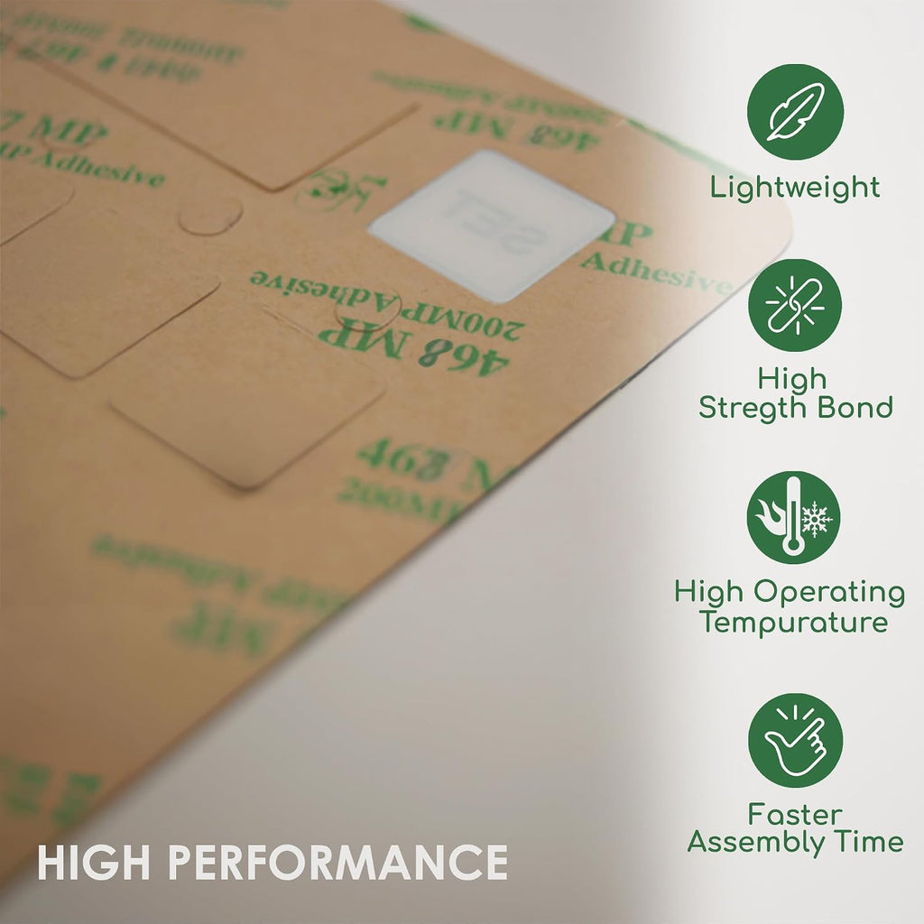 Adhesive Transfer Tape, Double Sided Transfer Sheet, 468MP, 10inch x 10inch (5-Pack)